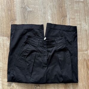 Babaton The Group Pleated Black Balloon Cropped Pleated Ankle Pants